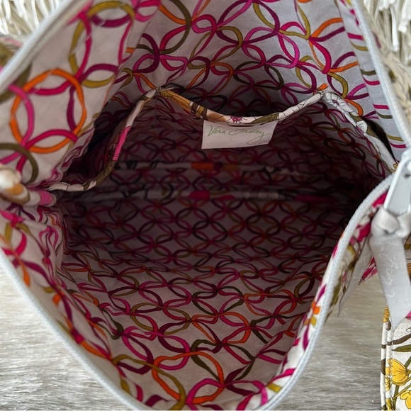 VERA BRADLEY Tea Garden Zipper Hipster Crossbody 2012 Cream Pink Orange Floral - Picture 14 of 16